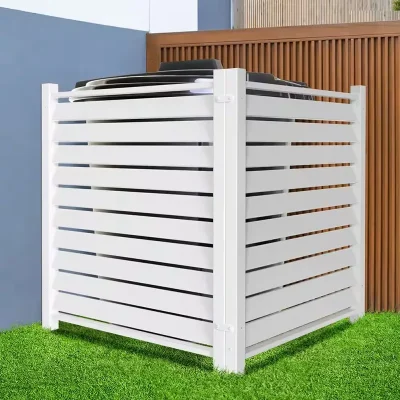 Semi enclosure Vinyl Privacy Screen for trash can