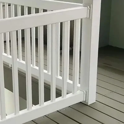 White Vinyl Fence Rail Brackets usage