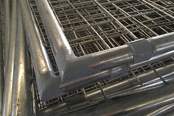 Remove welding slag and touch up the paint