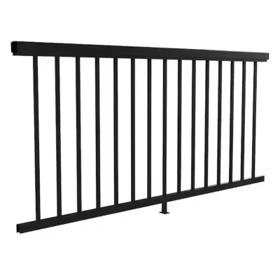 6ft Black Powder Coated Aluminum Infill Railing