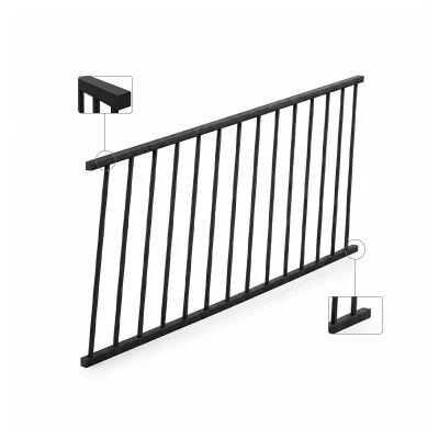 Aluminum Adjustable Infill Stair Railing Detail