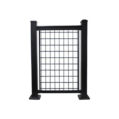 Aluminum Flat Top with Mesh Panel Infill Railing