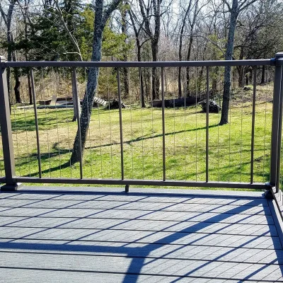 Aluminum Vertical Cable Infill Railing for terrace