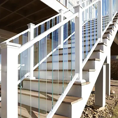 Baluster Glass Infill Stair Railing Application