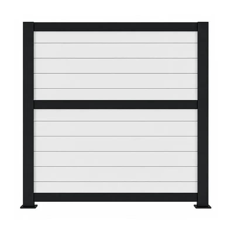Black Powder Coated Aluminum Privacy Railing